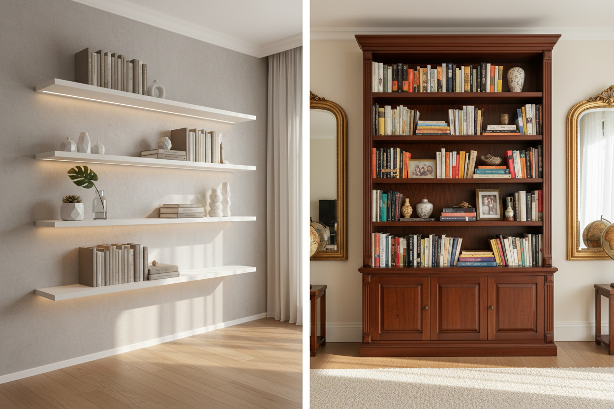 Floating Shelves vs. Traditional Shelves: Which Is Right for Your Home?