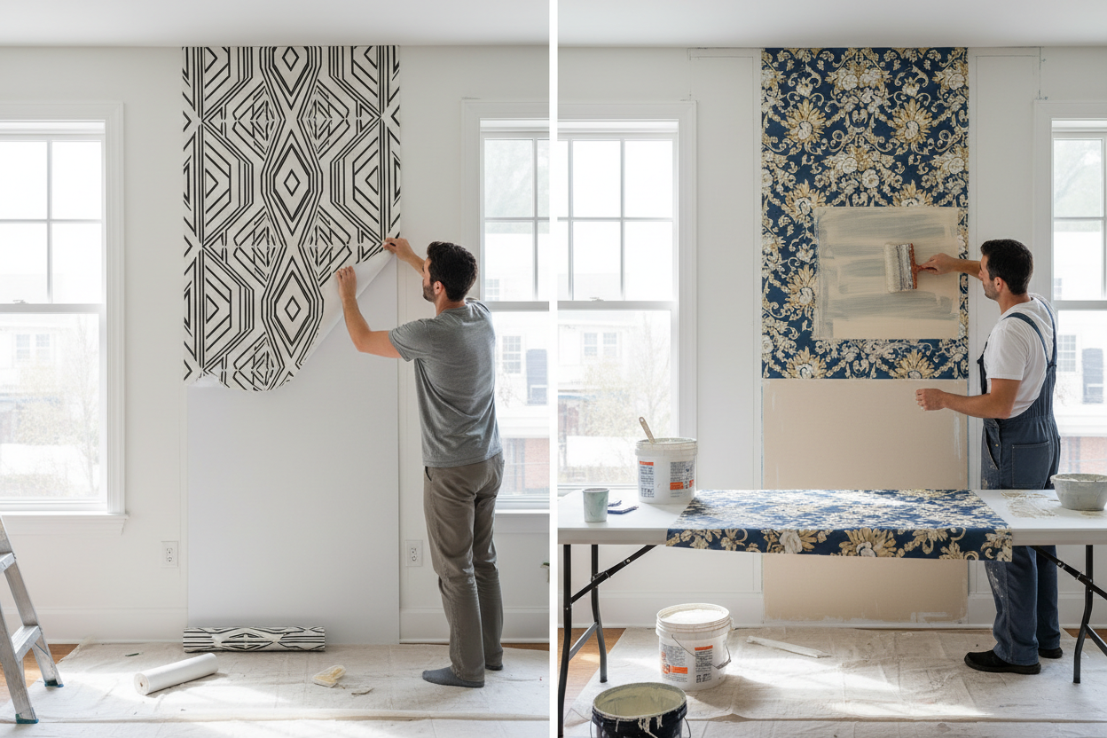 Peel-and-Stick Wallpaper vs. Traditional Wallpaper: Pros and Cons