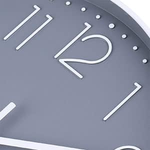 jomparis 13 1/2 Inches Gray Wall Clock Silent Battery Operated Wall Clock - Image 7