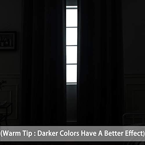 Yakamok 100% Blackout Patio Door Curtain Extra Wide Drapes - Image 8