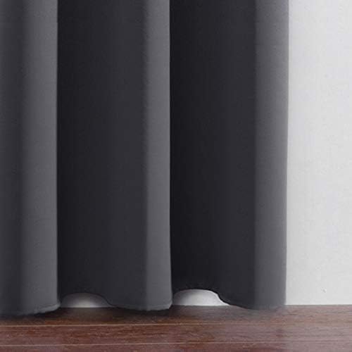 LEMOMO Grey Blackout Curtains 66 x 63 Inch Length/Set of 2 Curtain - Image 9