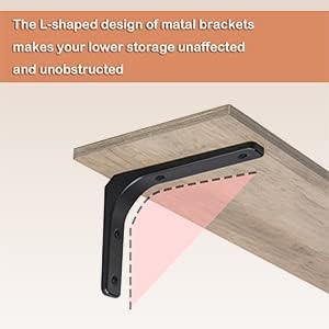 DINZI LVJ Long Wall Shelves, 39.4Inch Wall Mounted Shelves Set of 2, Extra - Image 8