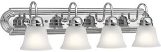 Kichler 30" 4-Light Vanity Bath Light in Chrome, Modern Bathroom Light - Image 5