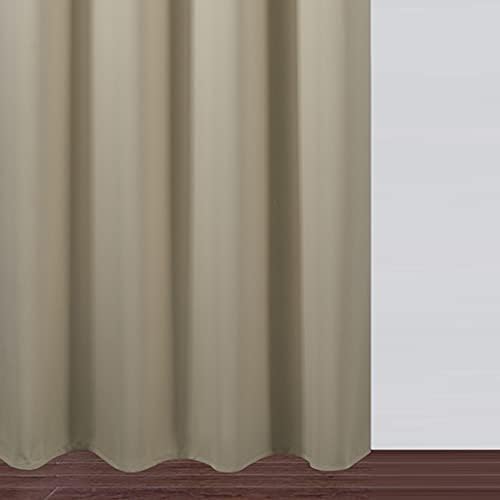LEMOMO Beige Blackout Curtains 34 x 54 Inch Length/Set of 2 Curtain - Image 9