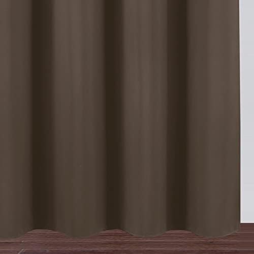 LEMOMO Chocolate Brown Thermal Blackout Curtains/42 x 72 Inch/Set of 2 Panels - Image 9