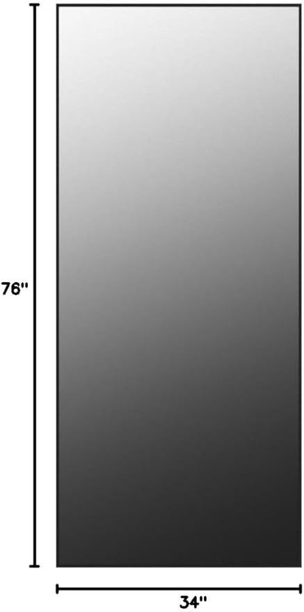 GLSLAND 76"x34" Full Length Mirror Oversize Rectangle Full Body Mirror Aluminum - Image 8