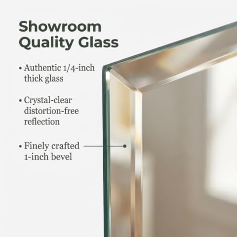 Better Bevel 16" x 60" Frameless Full-Length Rectangle Mirror | 1" Beveled Edge - Image 2