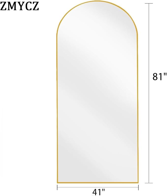 Floor Length Mirror, Wall Mounted Mirrors, Arched-Top Body Mirror - Image 4