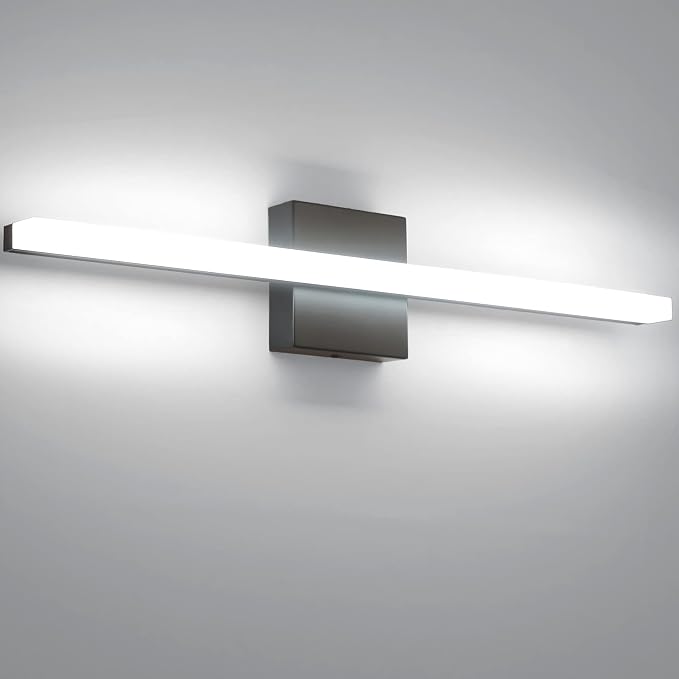 Combuh Bathroom Light Fixtures Dimmable Black Vanity Lights Bar 24 Inch 14W by Combuh
