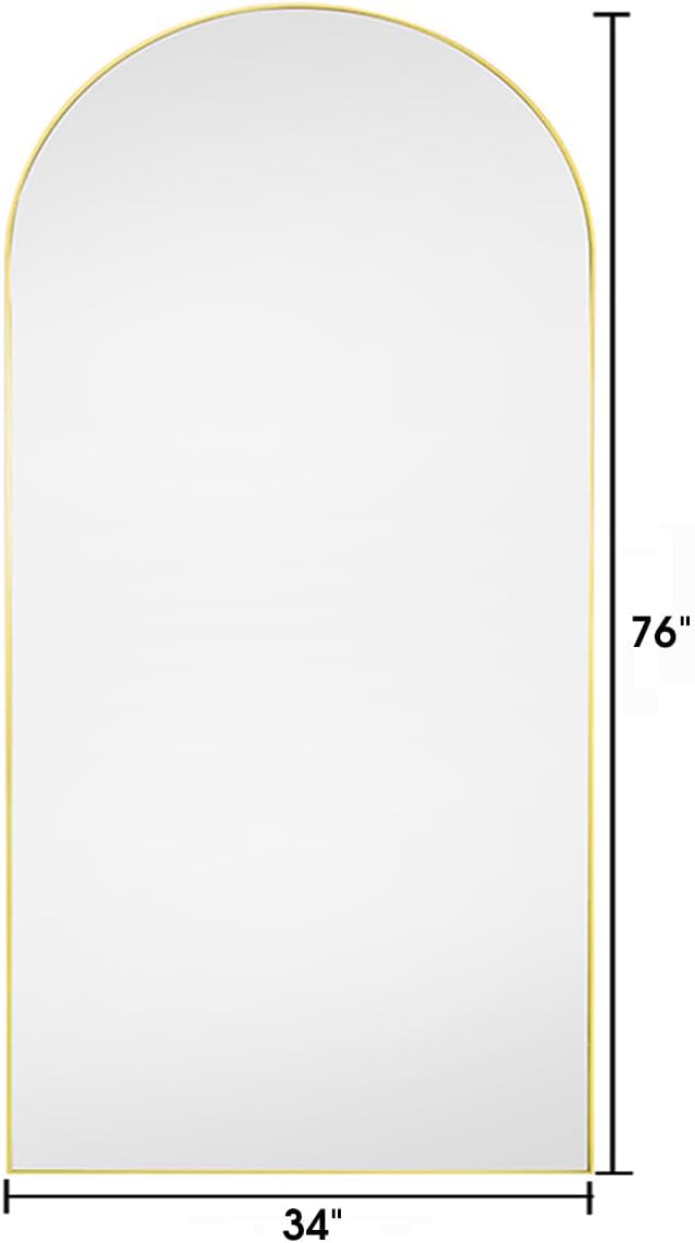 Floor Mirror, Oversized Full Length Arched Mirror, Large Standing or Wall - Image 2
