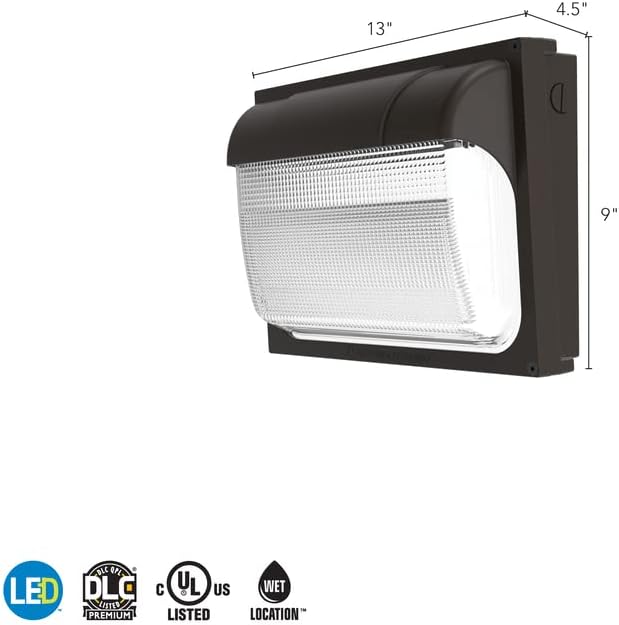 Lithonia Lighting 13" LED Wall Pack Outdoor Light Fixture, Building Wall Light - Image 12