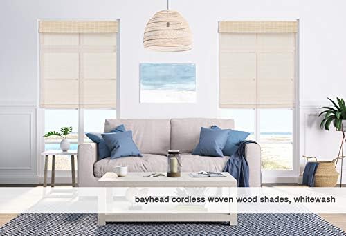 Cordless Woven Wood Roman Shades, Sizes 20 to 72 Wide and 24 to 72 High - Image 2