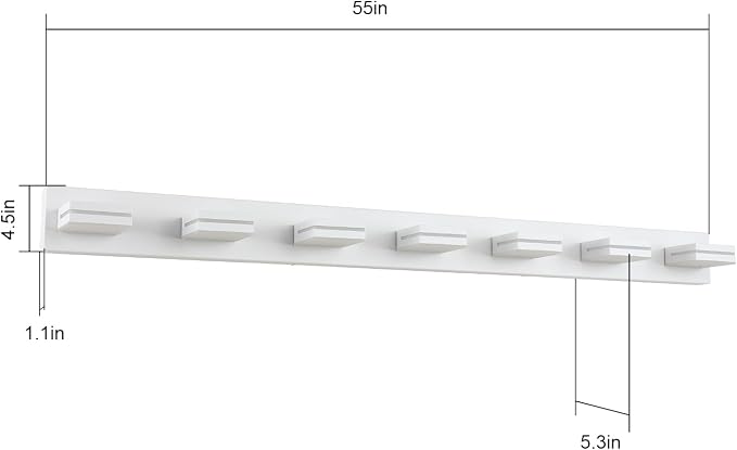 SineRise LED Modern Bathroom Vanity Light Fixtures, Matte White Modern Acrylic - Image 4