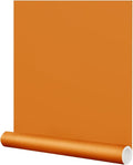 FUKU MON Vibrant Orange Peel and Stick Wallpaper 24" x 394" Solid Matte Contact by MeetyourallDIYneeds