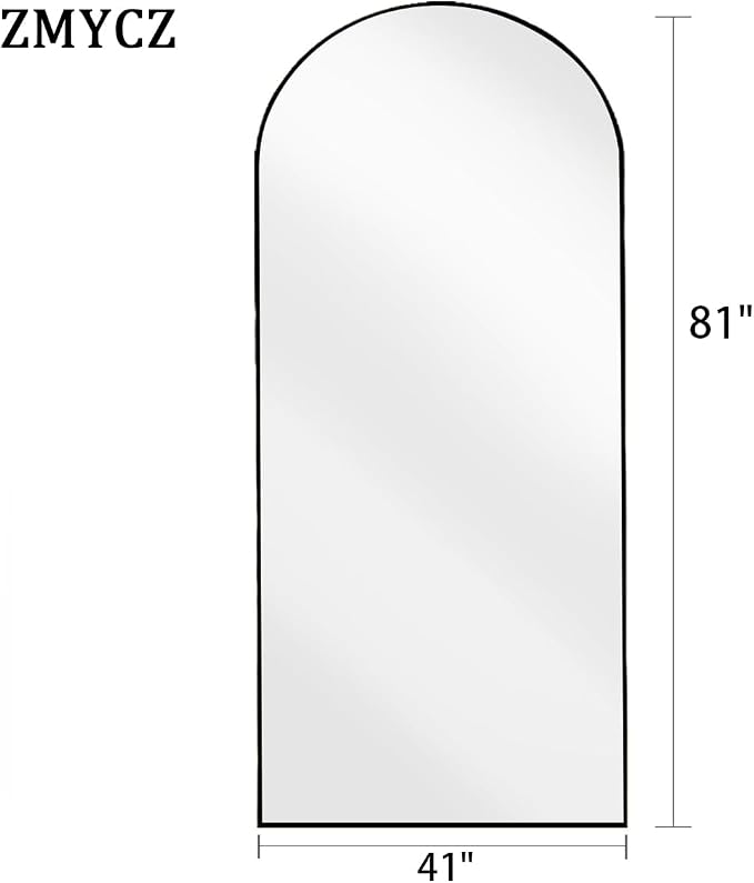 Floor Length Mirror, Wall Mounted Mirrors, Arched-Top Body Mirror - Image 4