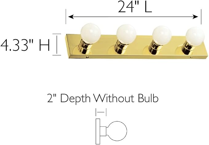 Design House 500868 4-Light Vanity Strip Light Contemporary Dimmable - Image 2