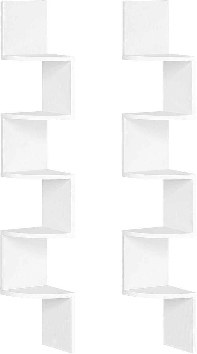 HOOBRO Corner Shelf Wall-Mounted, 5-Tier Corner Bookshelves by HOOBRO