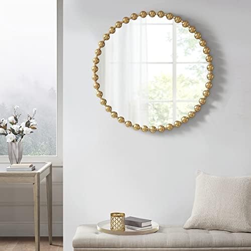 Madison Park Round Mirror, Metal Frame Circle Mirror 36 inch, Wall Art Decor - Image 10