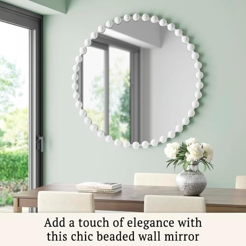 Madison Park Round Mirror, Metal Frame Circle Mirror 36 inch, Wall Art Decor - Image 2