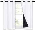NICETOWN White 100% Blackout Curtains 45 inches Long, 2 Thick Layers Completely by NICETOWN