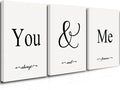 GUBIYU Black & White Bedroom You And Me Canvas Poster by GUBIYU