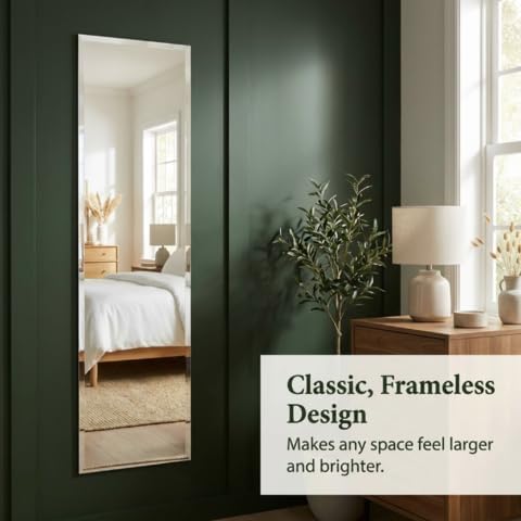 Better Bevel 16" x 60" Frameless Full-Length Rectangle Mirror | 1" Beveled Edge - Image 4