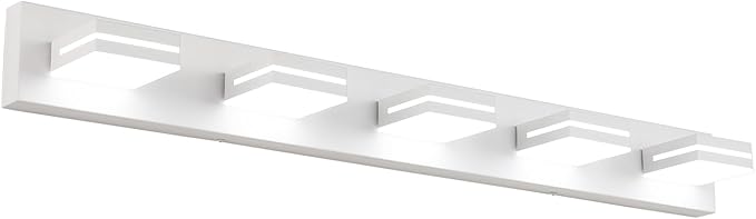 SineRise LED Modern Bathroom Vanity Light Fixtures, Matte White Modern Acrylic by SINERISELIGHTING