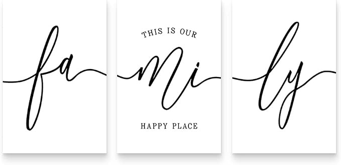 GUBIYU Home Family Wall Art for Living Room & Dining Room, Inspirational Quotes by GUBIYU