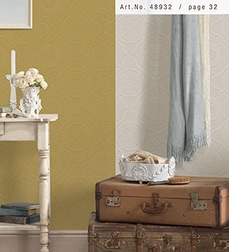 Manhattan Comfort Carter Series Vinyl Textured Paintable Floral Scroll Boarded - Image 3