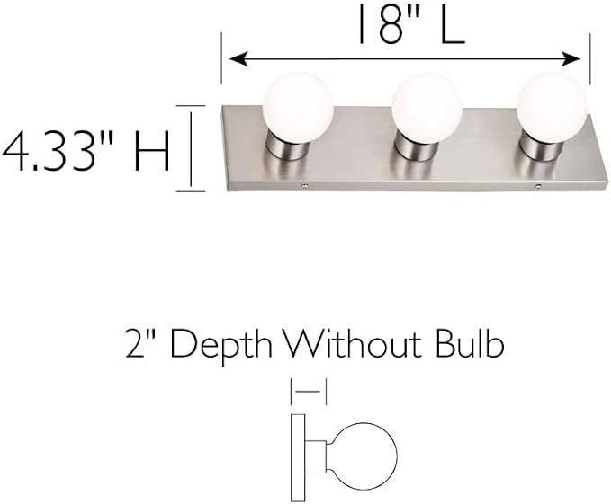 Design House 519280 Contemporary 3-Light Indoor Vanity Light Dimmable - Image 2