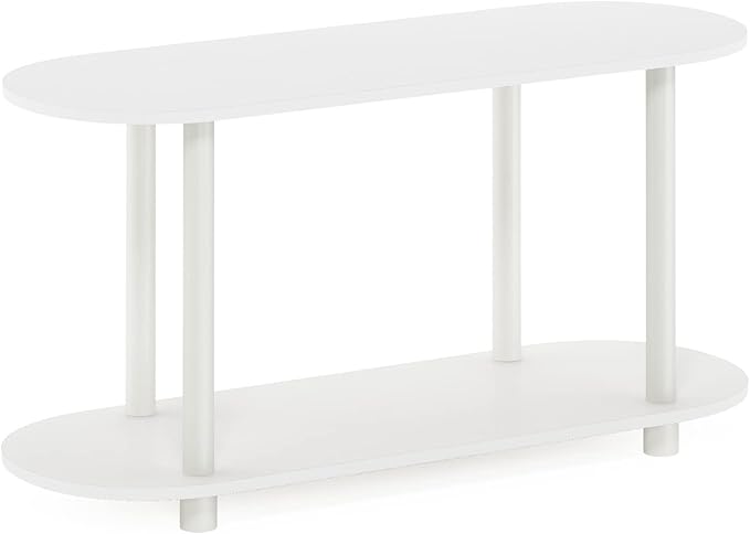 Furinno Turn-N-Tube No Tools Modern Oval Side Table - Image 5