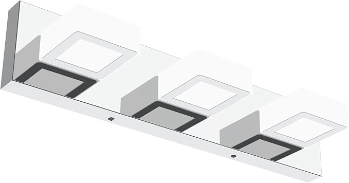 Ralbay Dimmable LED Vanity Light Modern 3 Light Acrylic Stainless Steel by RalbayLighting