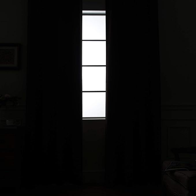 Yakamok 100% Blackout Curtains 90 Inches Long, 2 Thick Layers Heat and Full - Image 7