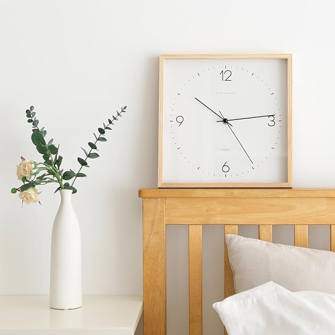 mooas Wooden Frame Flatwood Wall Clock - Image 2