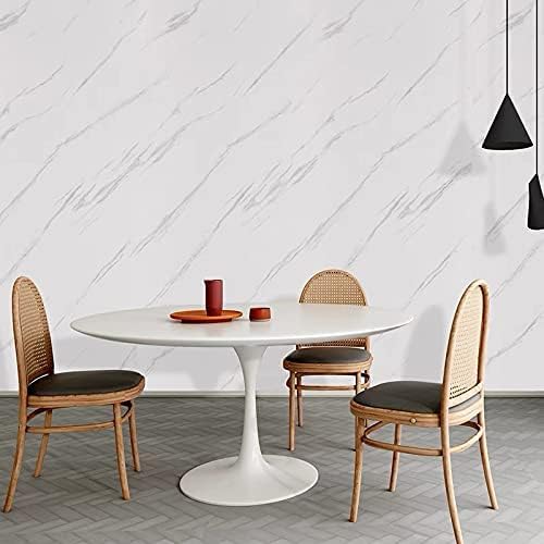 Glossy Marble Paper Granite Gray/White Wallpaper Peel and Stick Wallpaper Self - Image 7