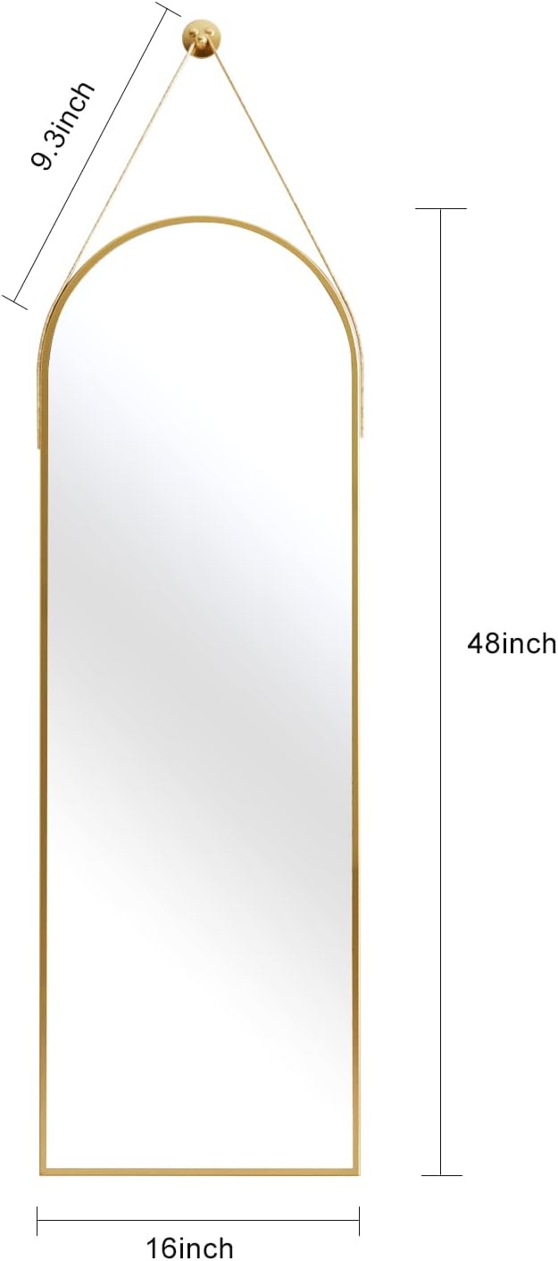 OGCAU 48'' x 16'' Full Length Mirror Wall-Mounted, Full Body Hanging Mirror - Image 5