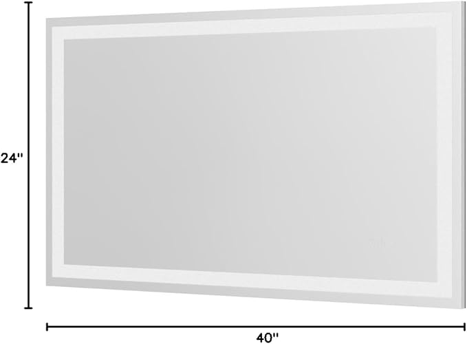 LOAAO 40X24 LED Bathroom Mirror - Image 9