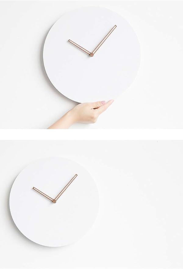 Wooden Modern Wall Clock, Minimalistic and Stylish, Walnut Hands, Silent Quartz - Image 4