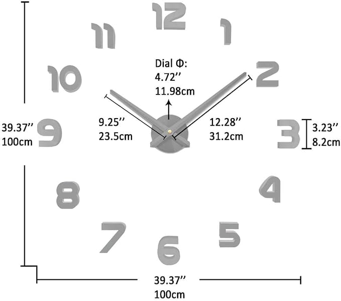 VANGOLD Large Wall Clocks for Living Room Decor, Decorative Wall Clocks Battery - Image 3