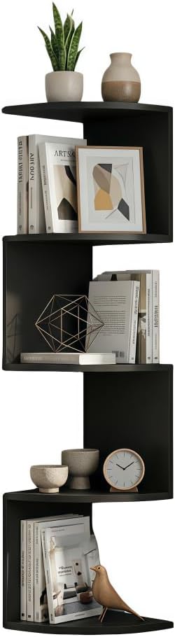 5-Tier Floating Corner Shelf Wall Mount, Heavy Duty Wall Corner Bookshelf - Image 4