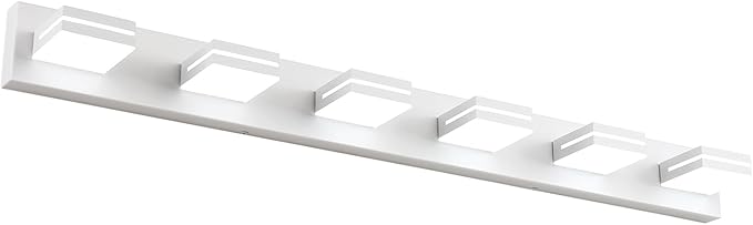 SineRise LED Modern Bathroom Vanity Light Fixtures, Matte White Modern Acrylic by SINERISELIGHTING