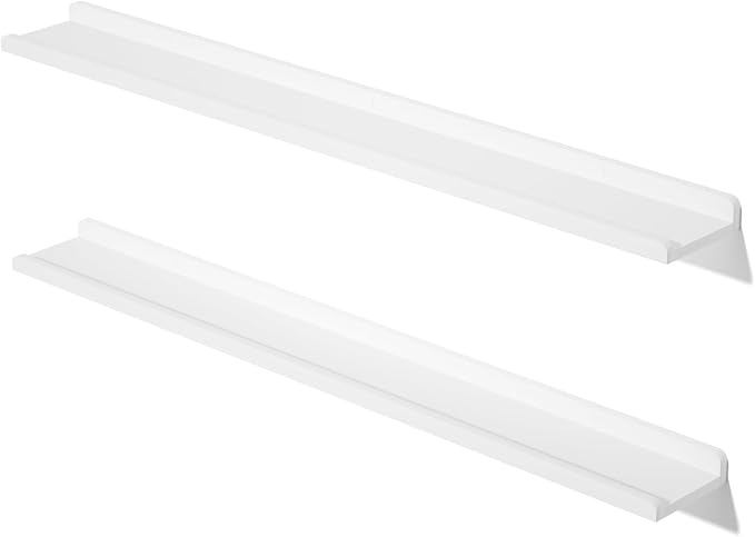 Love-KANKEI 48 Inch Long Floating Shelves Wall Mounted Set of 2, Large Wood by Love-KANKEI