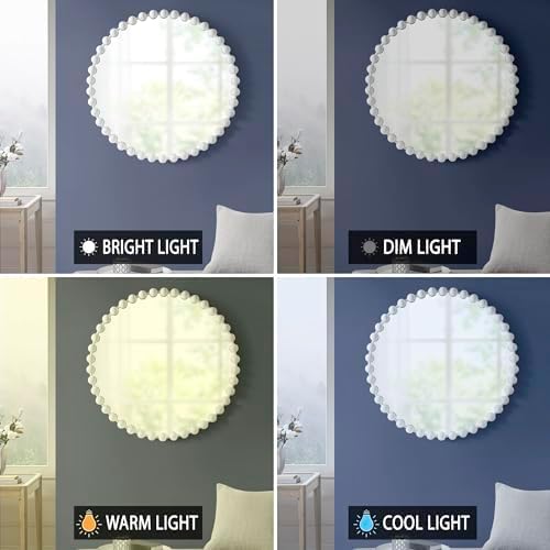 Madison Park Round Mirror, Metal Frame Circle Mirror 36 inch, Wall Art Decor - Image 6