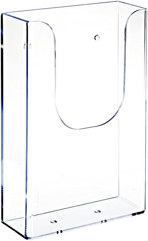 Brochure Holder Wall Mount, Transparent Acrylic, 4.3 x 1.6 x 6.5 inches by Sovoadur