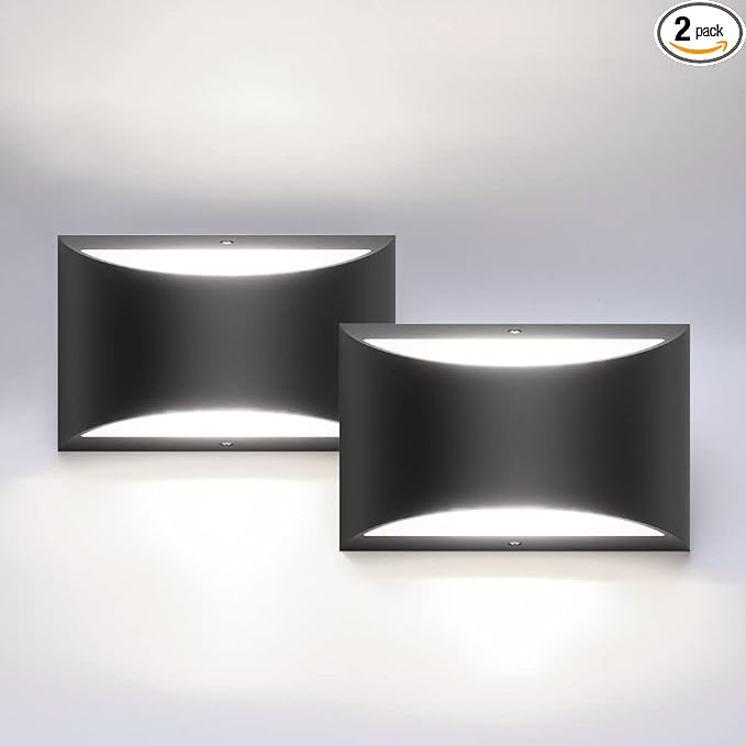 Aipsun Indoor Black Modern LED Wall Sconce Interior Wall Lights Set of 2 by Aipsun