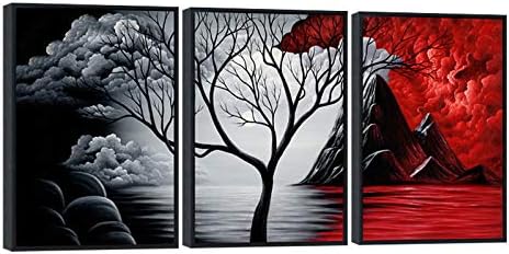 Wieco Art Large Size Framed Art Canvas Art Prints Wall Art the Cloud Tree by WiecoArt