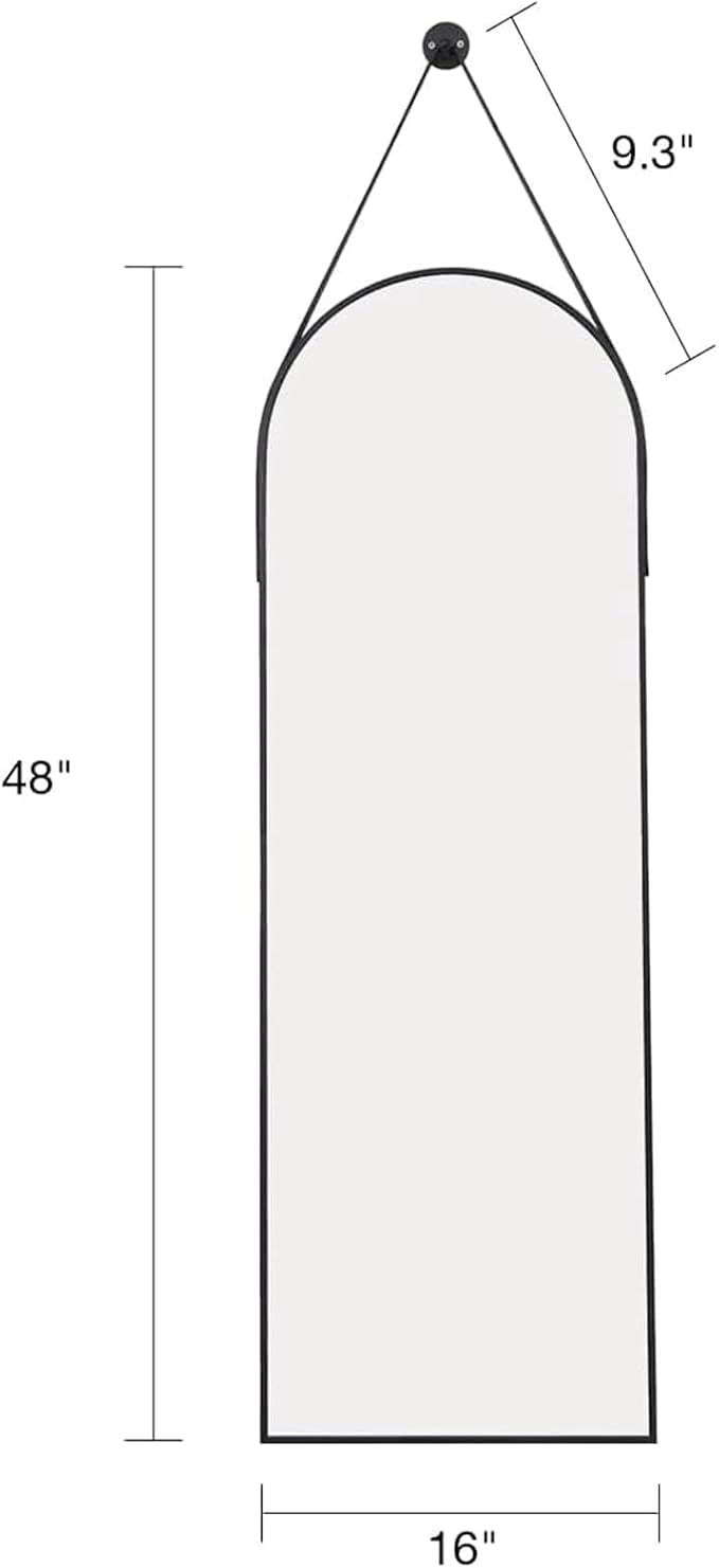 Full Length Mirror, Arched Wall Mounted Mirror, Wall Mirrors Full Length - Image 4