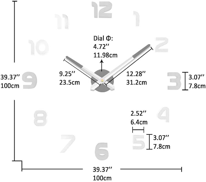 VANGOLD Design Sticker Wall Clock - Image 3
