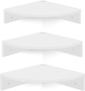 Homode Floating Corner Shelves, 12 Inch Deep Hanging Corner Display Shelf by Homode