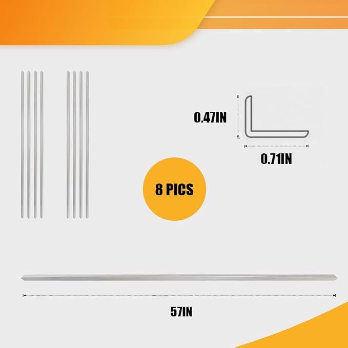 OUZUGIE 8-Pack 57 Inches, WPC Slat Wall Panel Trim, Corner Guard - Image 2